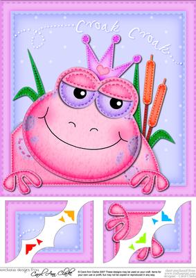 8 x 8 Freya Frog Scalloped Corner Topper