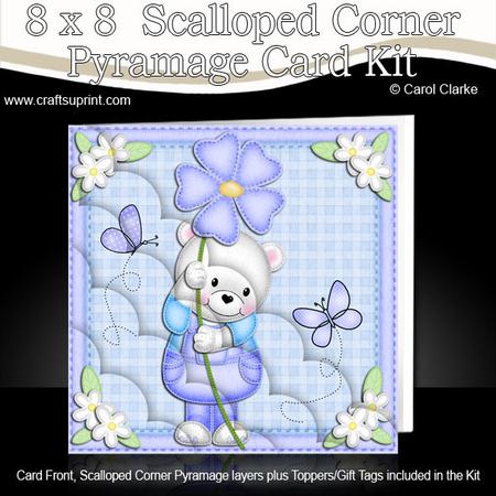 8 x 8 Teddy Ed's Flower Scalloped Corner Kit