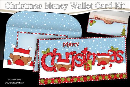 Xmas Bobbin Robins Money or Gift Wallet Card Kit