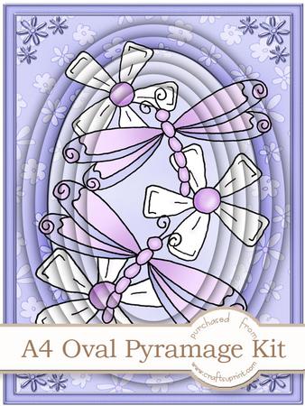 A4 Dreamy Dragonflies in Lilac Pyramage Kit