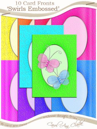 'swirls Embossed' Tooti Frooti Card Fronts Kit