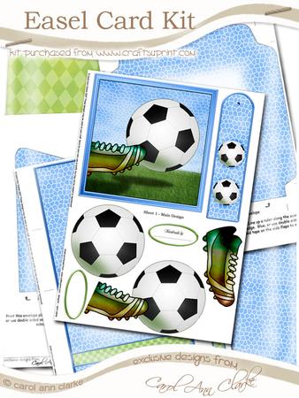 Football Easel Card Kit with Decoupage