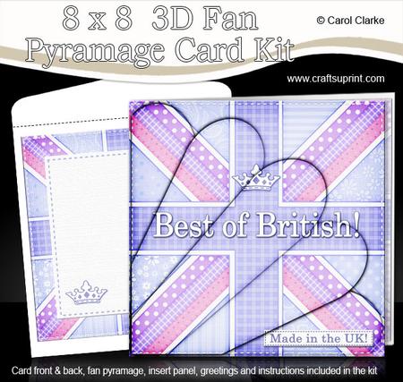 8 x 8 Best of British Shabby Flag Fan Pyramage Kit