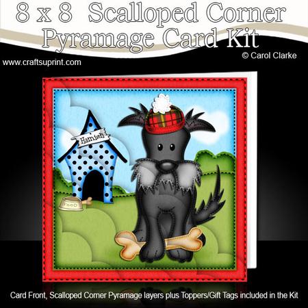 8 x 8 Hamish Scottie Dog's Bone Scalloped Corner Kit