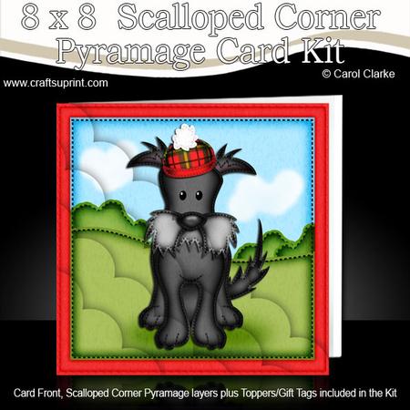 8 x 8 Hamish Scottie Dog Scalloped Corner Kit