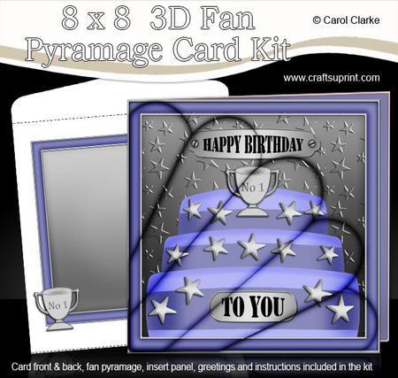 8 x 8 Birthday Cake Fan Pyramage Kit