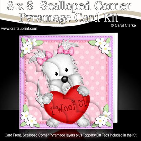 8 x 8 Jess the Westie's Heart Scalloped Corner Kit