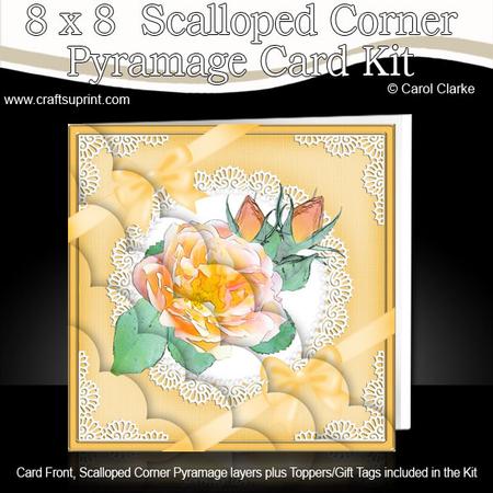 8 x 8 Rose and Lace Kit with Scalloped Corners