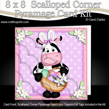 8 x 8 Milly Moo Cow's Easter Basket Scalloped Corner Kit