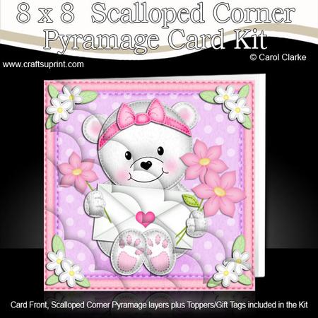 8 x 8 Teddy Tess's Letter Scalloped Corner Kit