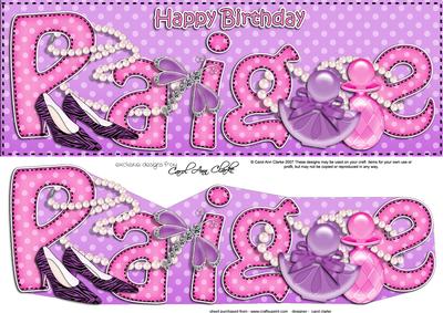 Lge Dl Birthday Paige Shoes Perfume & Jewellery 3D Decoupage