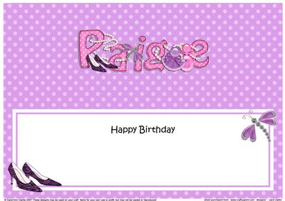 Lge Dl Birthday Paige Shoes Perfume & Jewellery Insert