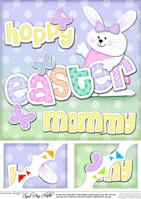 8x8 Hoppy Easter Mommy Easter Bunny Girl Felties