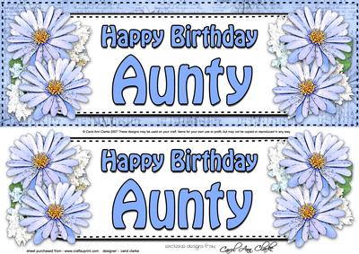 Large Dl Birthday Aunty Daisies Floral 3D Decoupage