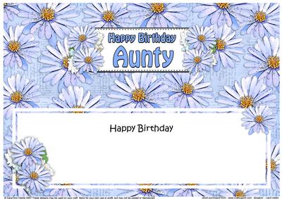Large Dl Birthday Aunty Daisies Floral Matching Insert