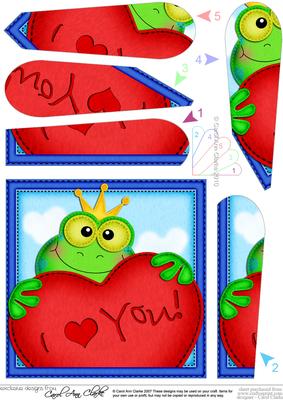 Freddy Frog's Heart Fan Pyramage Topper