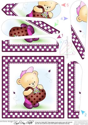 Robert's Heart Quick Card with Fan Pyramage Topper