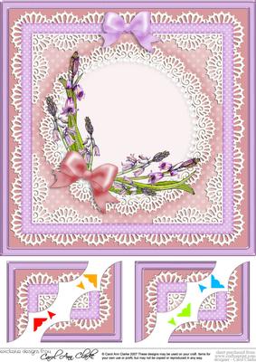 8 x 8 Bluebells Scalloped Corner Topper