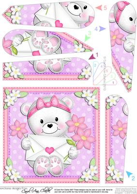 Teddy Tess's Letter Fan Pyramage Topper