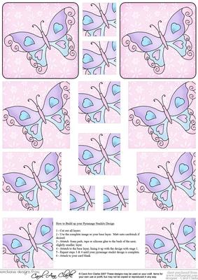 Fluttery Butterfly Pyramage Sheet