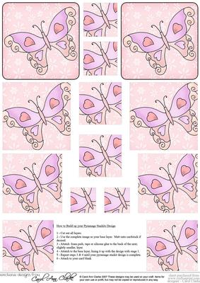 Fluttery Butterfly Pyramage Sheet