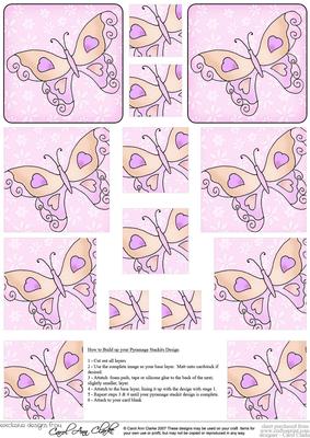 Fluttery Butterfly Pyramage Sheet