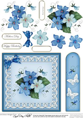 Pretty Viola Quick Card with 3D Decoupage