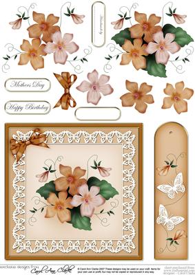 Pretty Viola Quick Card with 3D Decoupage