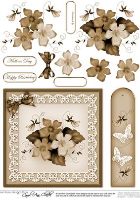 Pretty Viola Quick Card with 3D Decoupage