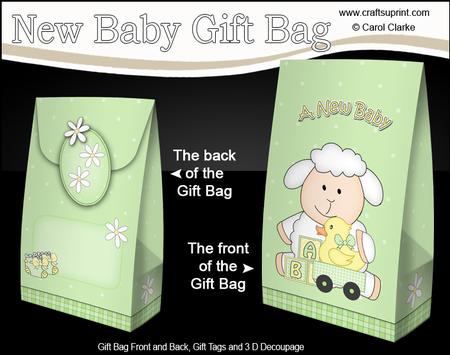 3D New Baby Cute Little Lamb Gift Bag Mini Kit