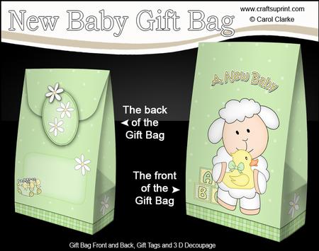 3D New Baby Cute Little Lamb Gift Bag Mini Kit