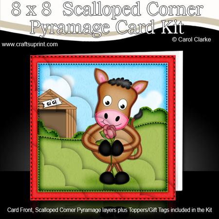 8 x 8 Gi Gi the Horse's Rose Scalloped Corner Kit