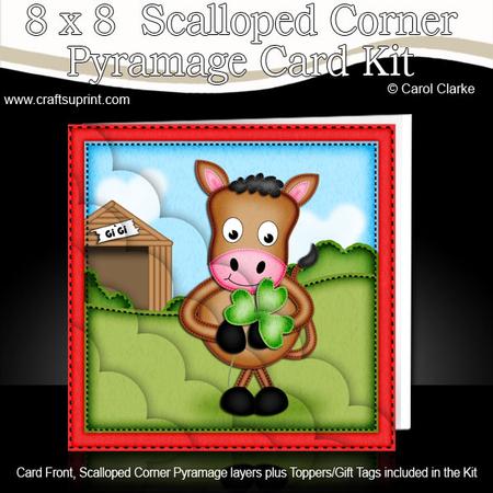 8 x 8 Gi Gi the Horse's Clover Scalloped Corner Kit