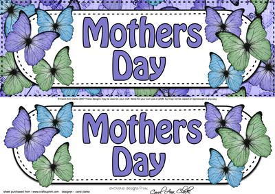 Large Dl Mothers Day Butterflies 3D Decoupage