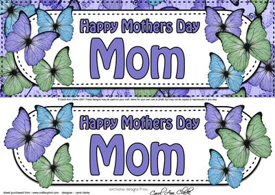 Large Dl Mothers Day Mom Butterflies 3D Decoupage