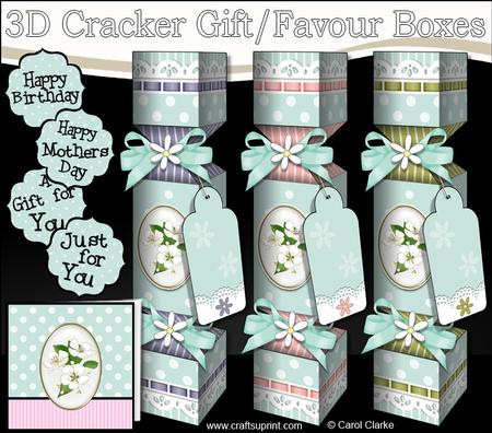 3D Apple Blossom Cracker Gift Favour Boxes