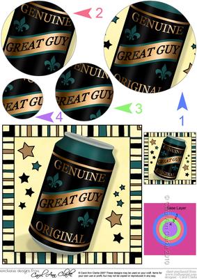 Great Guy Beer Can Circle Pyramage Topper
