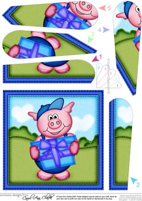Ziggy Piggy's Present Fan Pyramage Topper