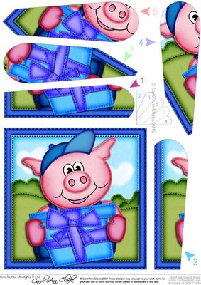 Ziggy Piggy's Present Fan Pyramage Topper