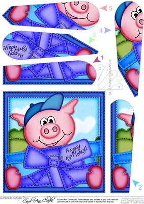 Ziggy Piggy's Present Fan Pyramage Topper