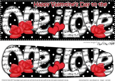 Lge Dl Valentine One I Love Hearts & Roses 3D Decoupage