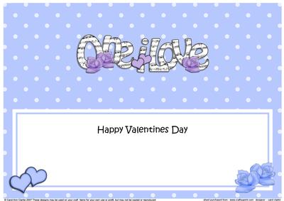 Lge Dl Valentine One I Love Hearts & Roses Insert