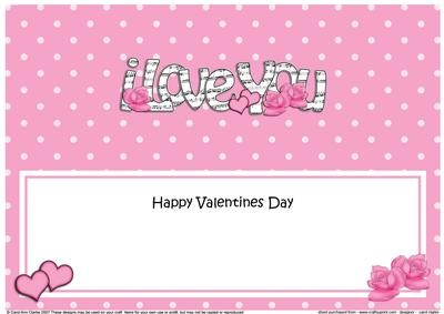 Lge Dl Valentine I Love You Hearts & Roses Insert