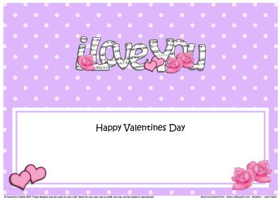Lge Dl Valentine I Love You Hearts & Roses Insert