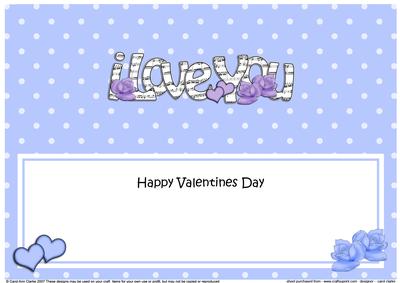 Lge Dl Valentine I Love You Hearts & Roses Insert