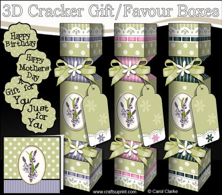 3D Bluebells Cracker Gift Favour Boxes