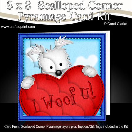 8 x 8 Westie Dog's Heart Scalloped Corner Kit