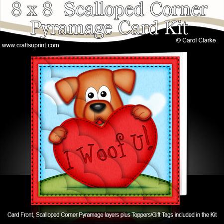 8 x 8 Rusty Dog's Heart Scalloped Corner Kit