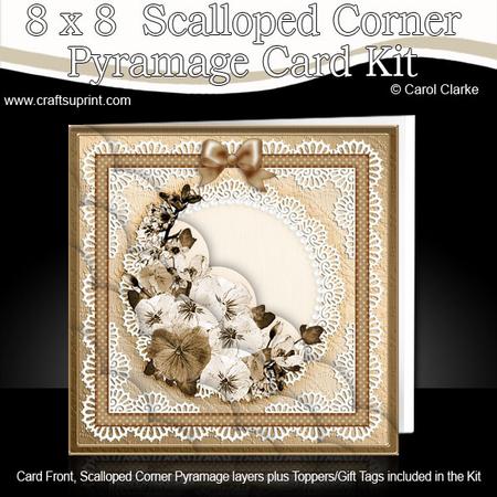 8 x 8 Spring Flowers Kit with Scalloped Corners