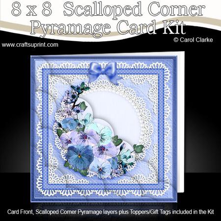 8 x 8 Spring Flowers Kit with Scalloped Corners